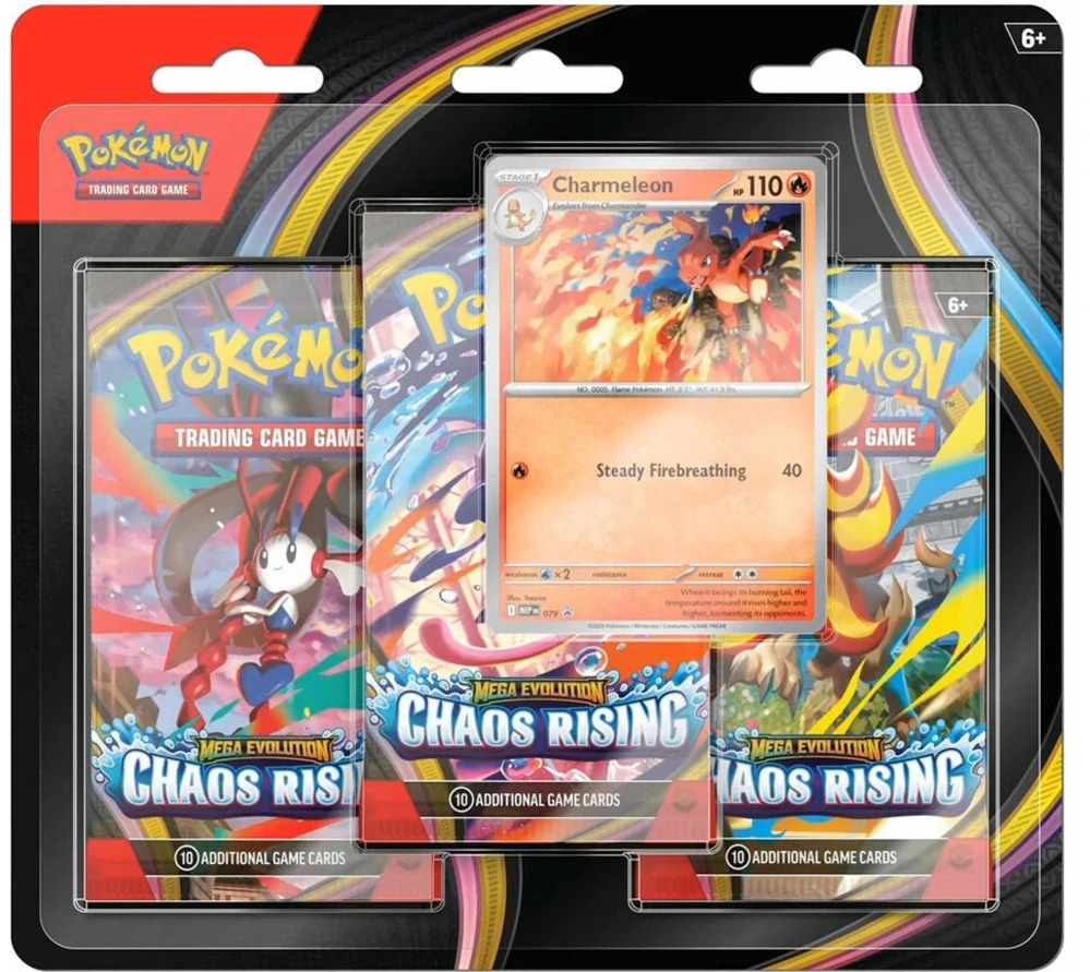 Pokémon TCG ME4 Chaos Rising 3-Pack Blister - Charmeleon