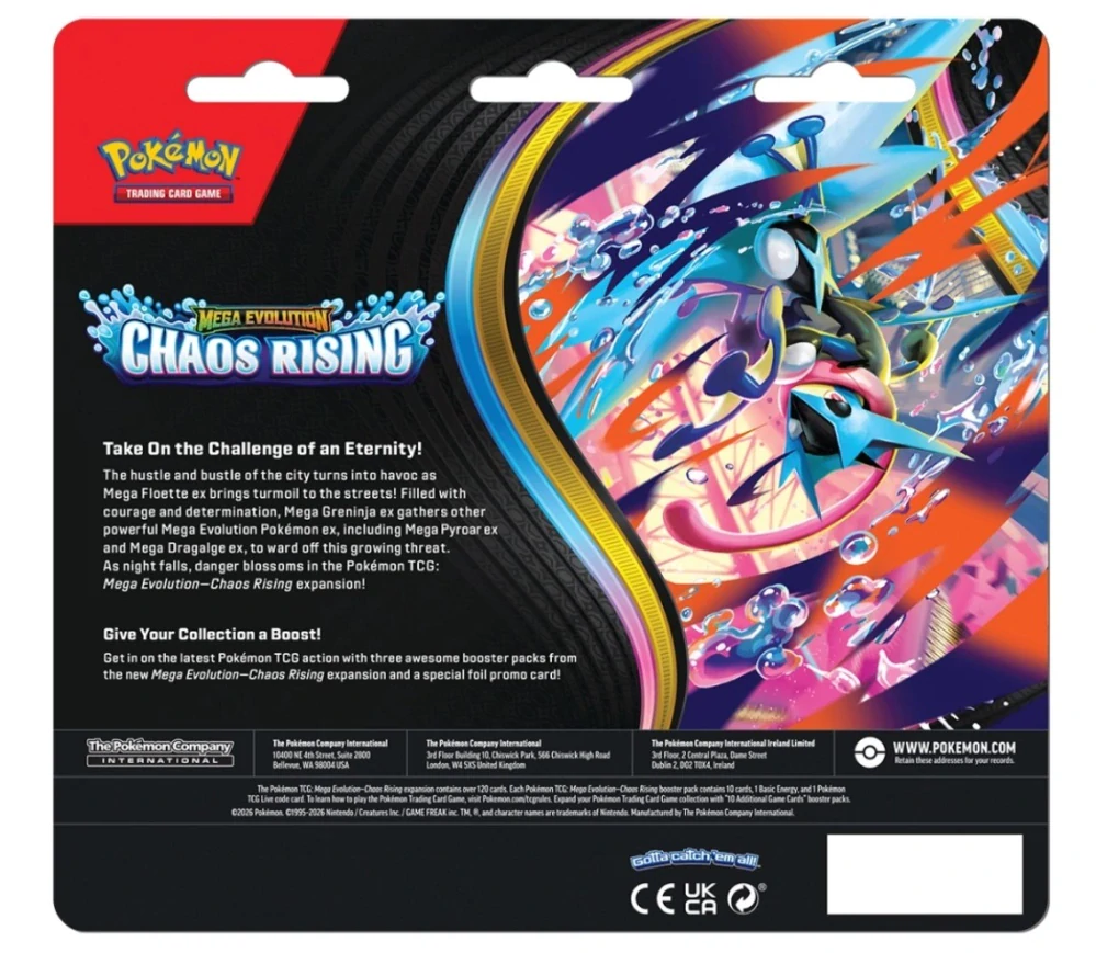 Pokémon TCG ME4 Chaos Rising 3-Pack Blister - Charmeleon